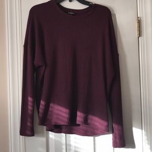 Express dark purple long sleeve shirt. Size Small.